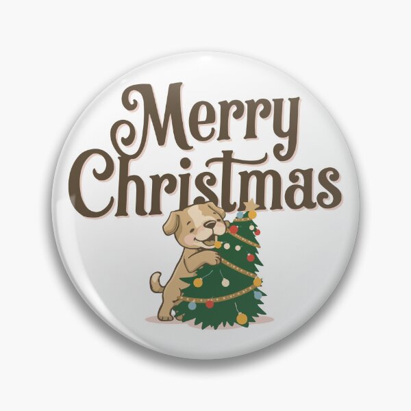 Item preview, Cute Puppy Merry Christmas Tree Holiday Design designed and sold by DavidTeeStudio.