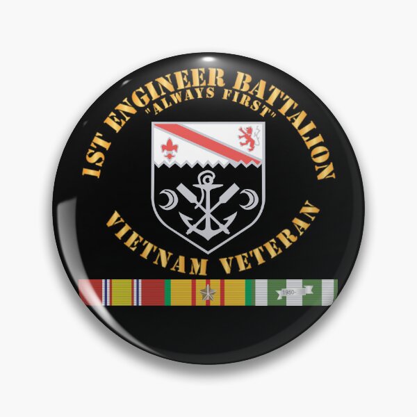 Item preview, Army - 1st Engineer Battalion - Always First - Vietnam Vet  w VN SVC X 300 designed and sold by Military Insignia Products.