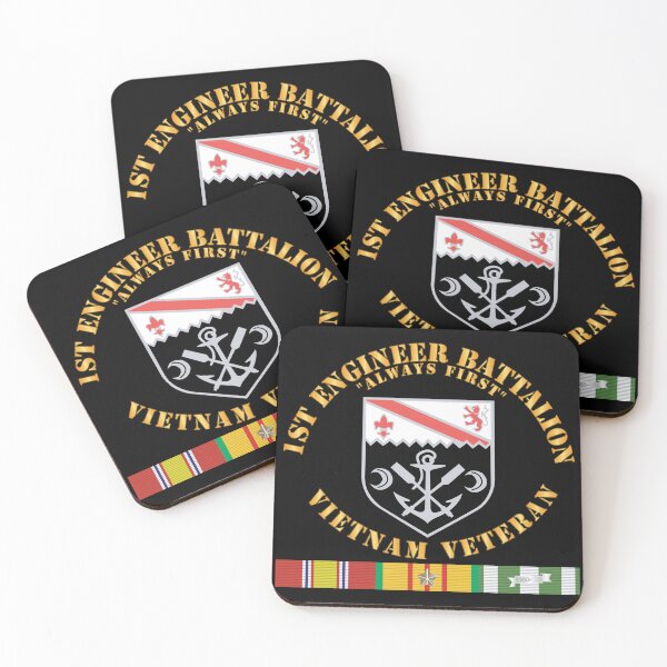Item preview, Army - 1st Engineer Battalion - Always First - Vietnam Vet  w VN SVC X 300 designed and sold by Military Insignia Products.