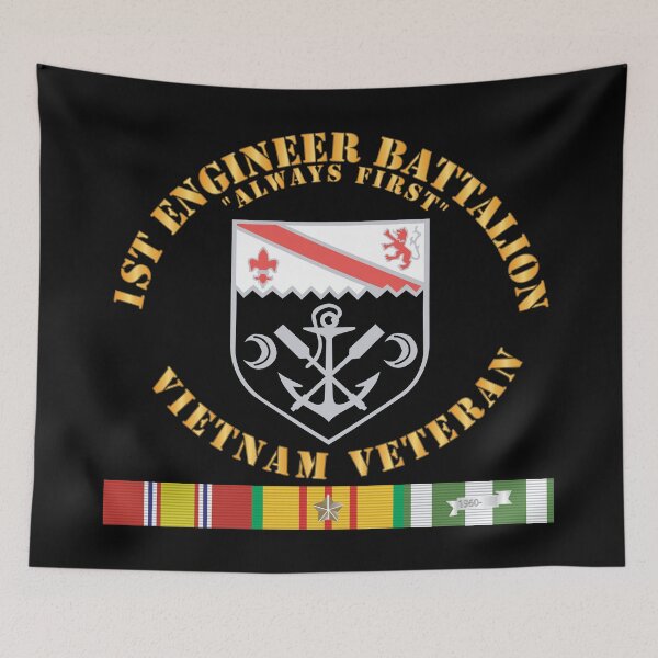 Item preview, Army - 1st Engineer Battalion - Always First - Vietnam Vet  w VN SVC X 300 designed and sold by Military Insignia Products.