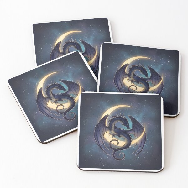 Item preview, Stylized Dragon Crescent Moon Starlight designed and sold by ShadowArt-Sahil.