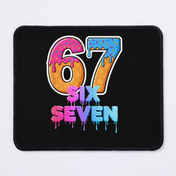 Item preview, Six Seven Ice Cream Drip Gen Alpha Slang 6 7 Trending Meme T-Shirt designed and sold by MikeJone.