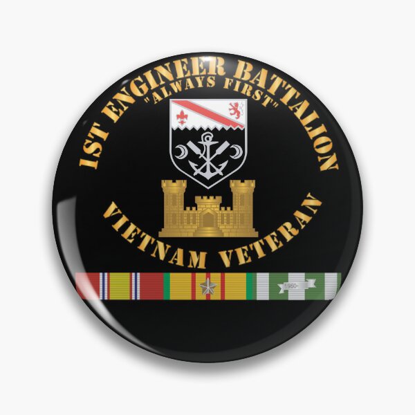 Item preview, Army - 1st Engineer Battalion - Always First - Vietnam Vet w Branch w VN SVC X 300 designed and sold by Military Insignia Products.