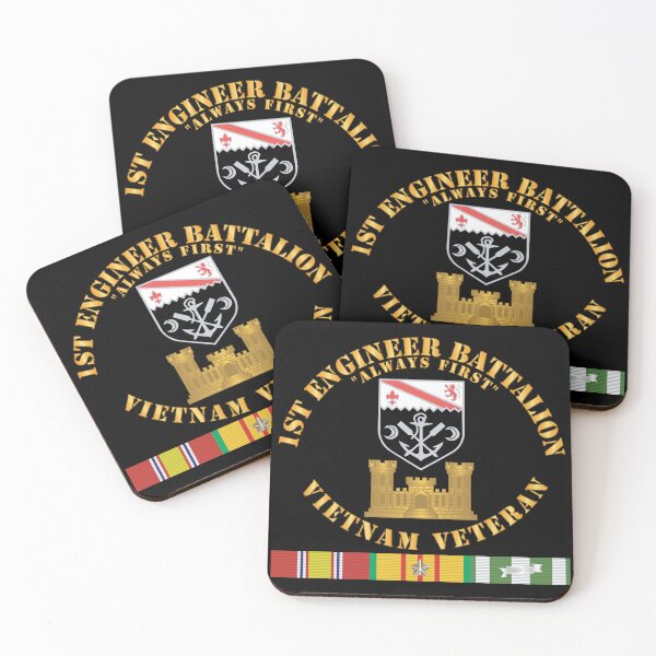Item preview, Army - 1st Engineer Battalion - Always First - Vietnam Vet w Branch w VN SVC X 300 designed and sold by Military Insignia Products.