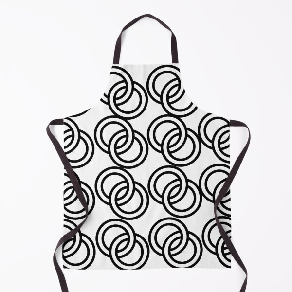 Item preview, Black Overlapping Circles on White – Modern Geometric Pattern Design designed and sold by Cultradesign.