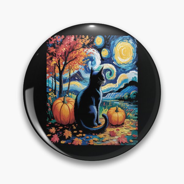 Item preview, Cat Starry Night Cat Lover Thanksgiving Fall Autumn designed and sold by VladoZork.