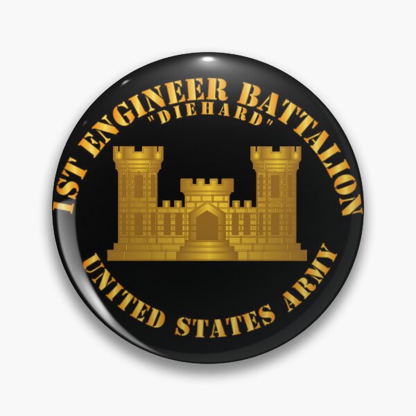 Item preview, Army - 1st Engineer Battalion - Diehard w Branch designed and sold by Military Insignia Products.