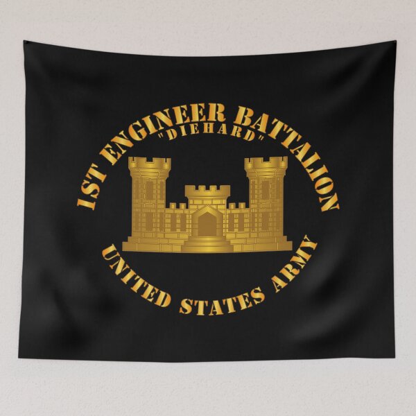 Item preview, Army - 1st Engineer Battalion - Diehard w Branch designed and sold by Military Insignia Products.
