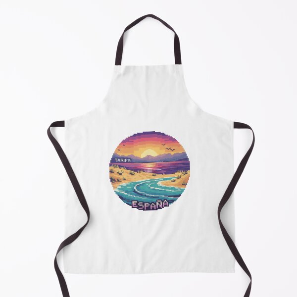 Item preview, Tarifa España Pixel Sunset Retro Beach Scene designed and sold by CircinusStore.