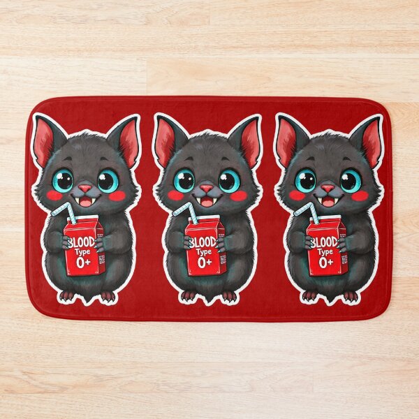 Item preview, Kawaii Vampire Bat with Blood Juice Box – Funny Gothic Halloween Art designed and sold by Neer arts.