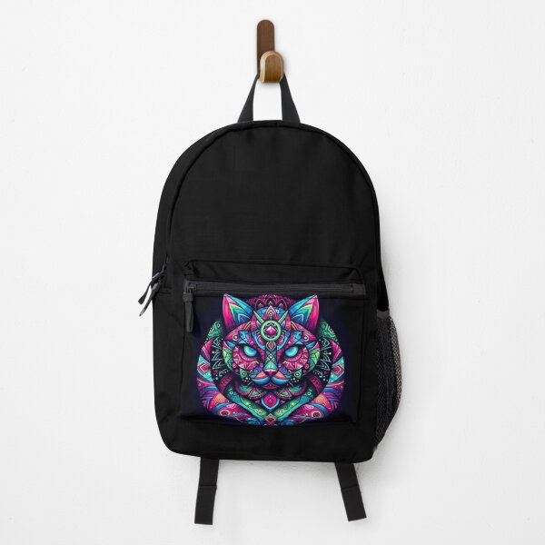 Item preview, colorful geometric mystic cat designed and sold by Dogandesighn.