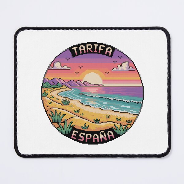 Item preview, Tarifa España Pixel Sunset Retro Coast View designed and sold by CircinusStore.