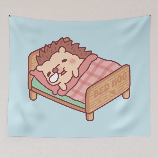 Item preview, Cute Sleeping Hedgehog Bed Hog Pun Funny designed and sold by rustydoodle.