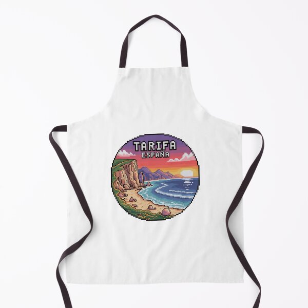 Item preview, Tarifa España Pixel Art Retro Coastal Cliffs designed and sold by CircinusStore.
