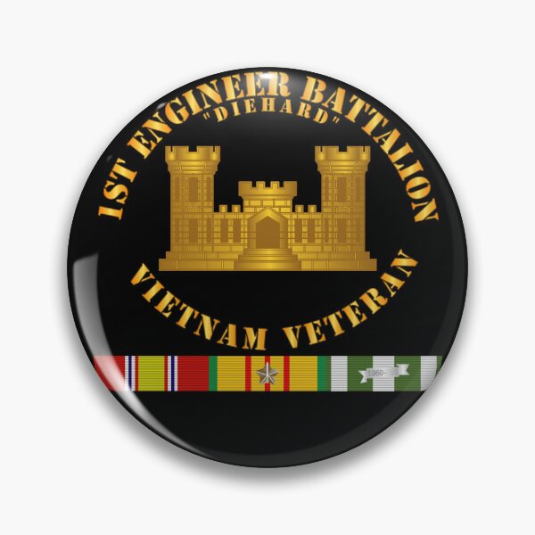 Item preview, Army - 1st Engineer Battalion - Vietnam Vet w Branch w VN SVC designed and sold by Military Insignia Products.