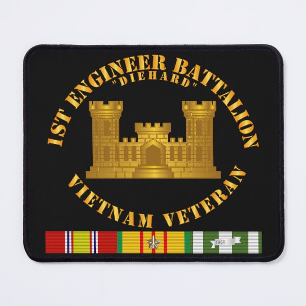 Item preview, Army - 1st Engineer Battalion - Vietnam Vet w Branch w VN SVC designed and sold by Military Insignia Products.
