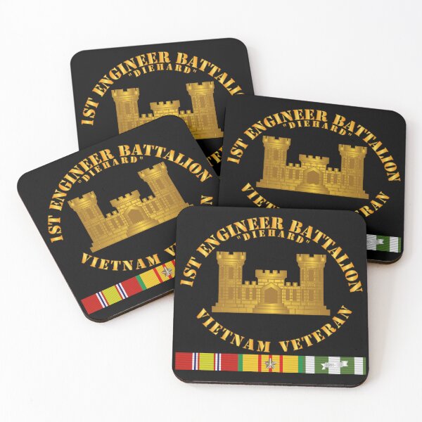 Item preview, Army - 1st Engineer Battalion - Vietnam Vet w Branch w VN SVC designed and sold by Military Insignia Products.