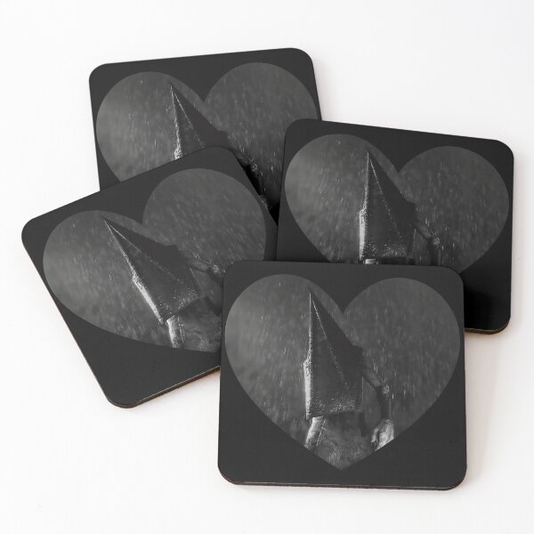 Item preview, Silent Hill Pyramid Head Rain Heart in Black and White designed and sold by cemetery girl.