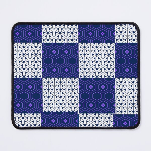 Item preview, Floral Purple and Grey Kikko Hexagon Checker Pattern – Elegant Japanese-Inspired Design designed and sold by Cultradesign.
