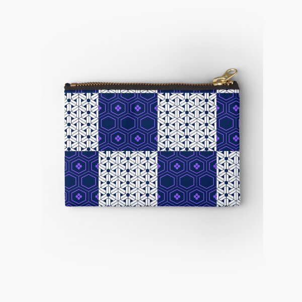 Item preview, Floral Purple and Grey Kikko Hexagon Checker Pattern – Elegant Japanese-Inspired Design designed and sold by Cultradesign.