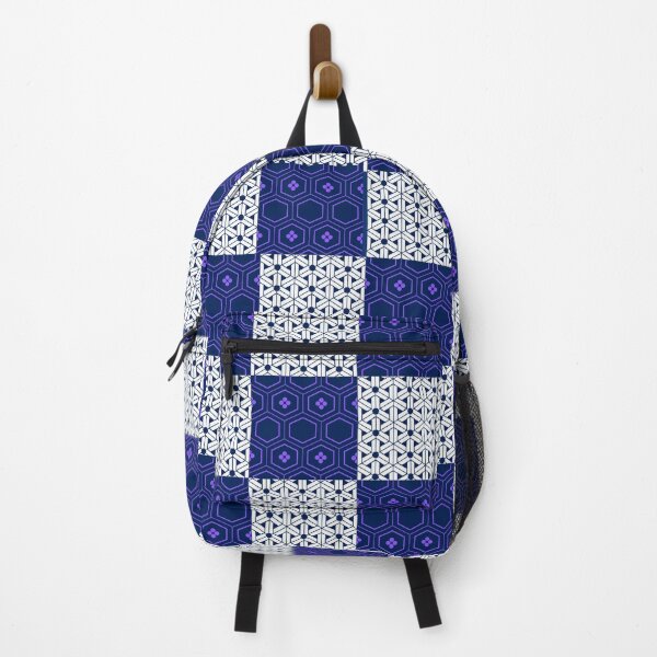 Item preview, Floral Purple and Grey Kikko Hexagon Checker Pattern – Elegant Japanese-Inspired Design designed and sold by Cultradesign.