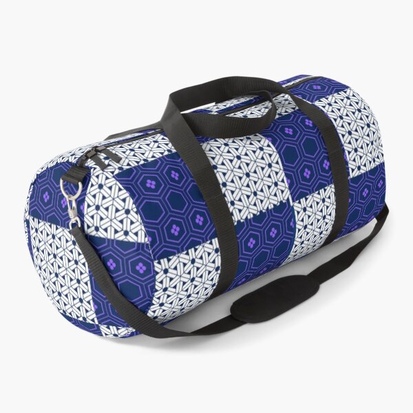 Item preview, Floral Purple and Grey Kikko Hexagon Checker Pattern – Elegant Japanese-Inspired Design designed and sold by Cultradesign.