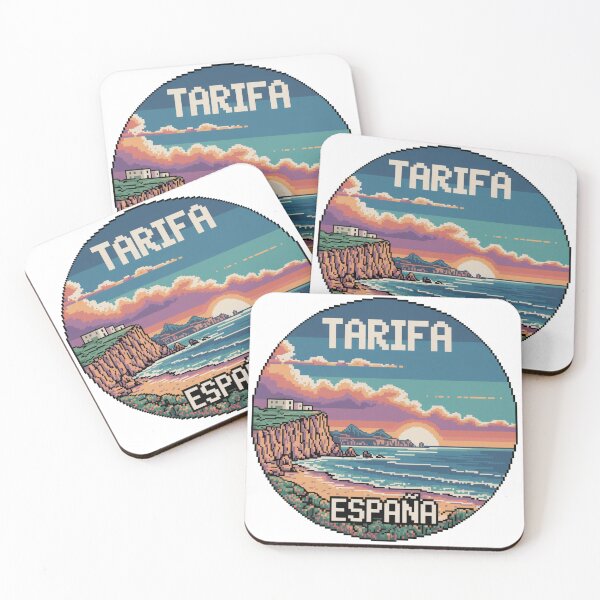 Item preview, Tarifa España Pixel Art Sunset Coastal View designed and sold by CircinusStore.