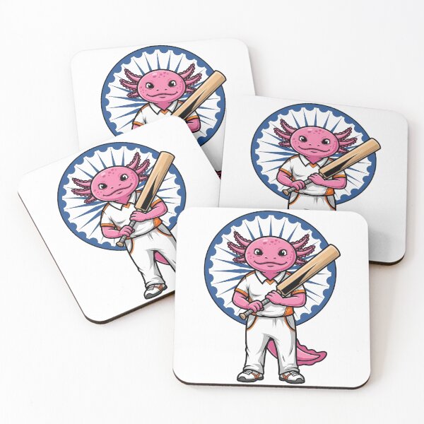 Item preview, Indian Axolotl Cricket Fan Sports Mascot designed and sold by k3rstman1.