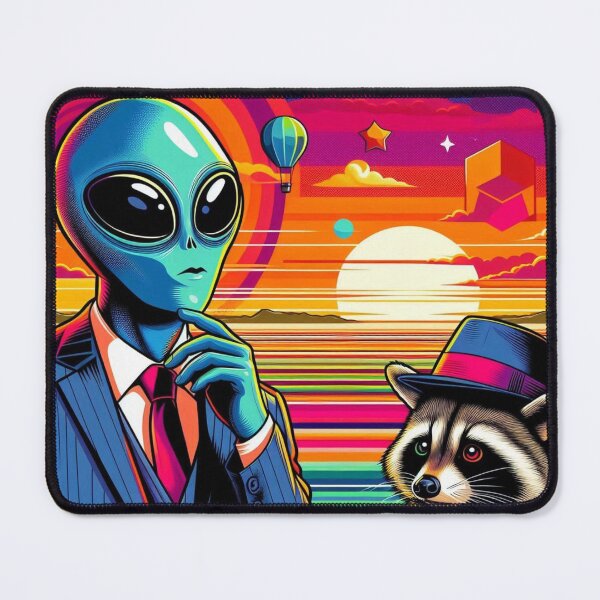 Item preview, cute raccoon and alien designed and sold by Dogandesighn.