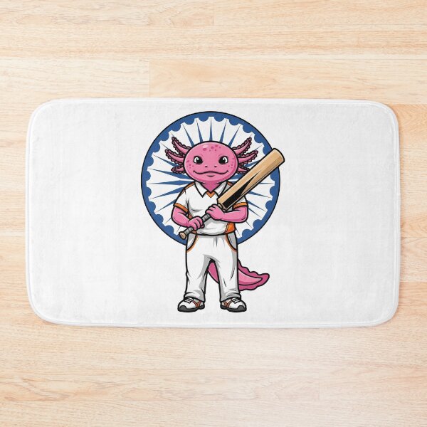 Item preview, Indian Axolotl Cricket Fan Sports Mascot designed and sold by k3rstman1.