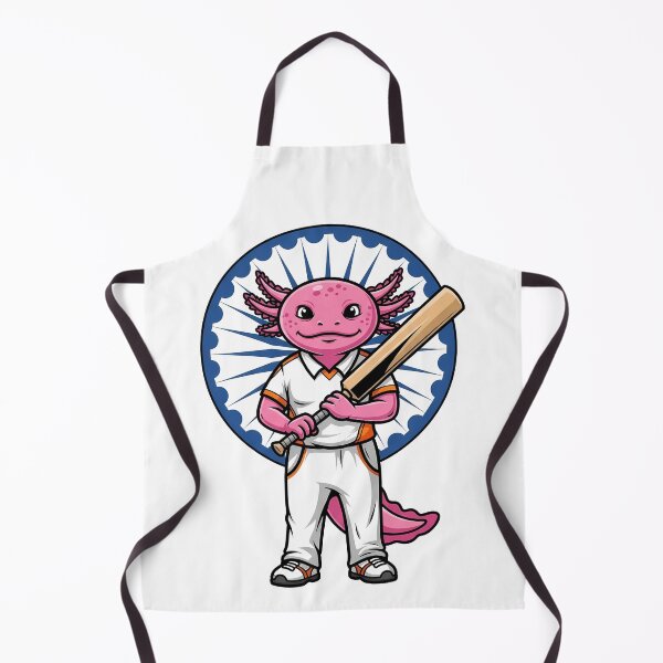 Item preview, Indian Axolotl Cricket Fan Sports Mascot designed and sold by k3rstman1.