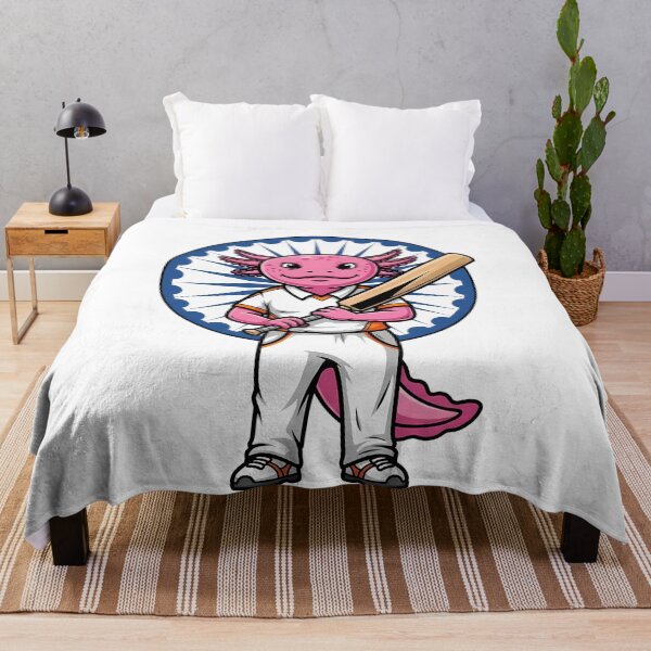 Item preview, Indian Axolotl Cricket Fan Sports Mascot designed and sold by k3rstman1.