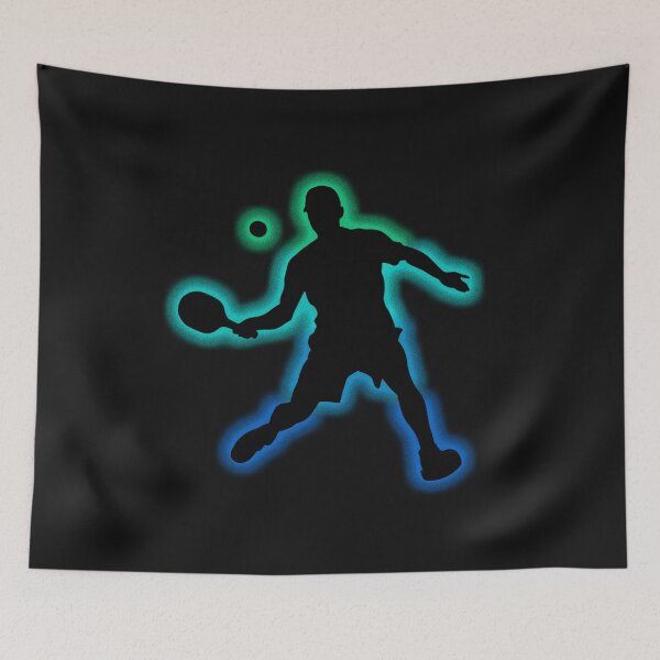 Item preview, Neon Glow Pickleball Player Silhouette designed and sold by LarryMBrown.