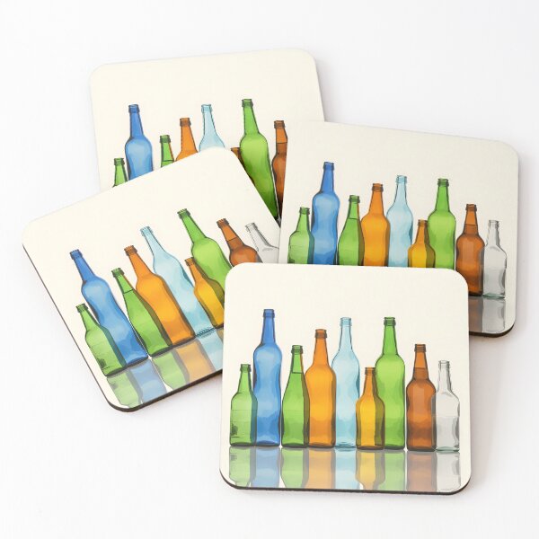 Item preview, Sleek city skyline made of glass bottles  designed and sold by Ponted.