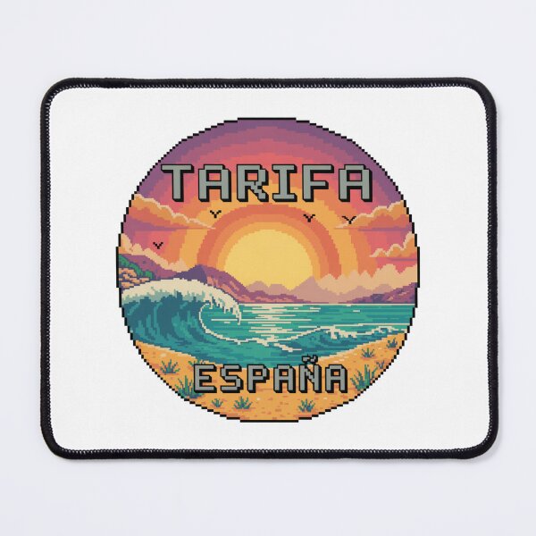 Item preview, Tarifa España Pixel Art Retro Surf Sunset designed and sold by CircinusStore.