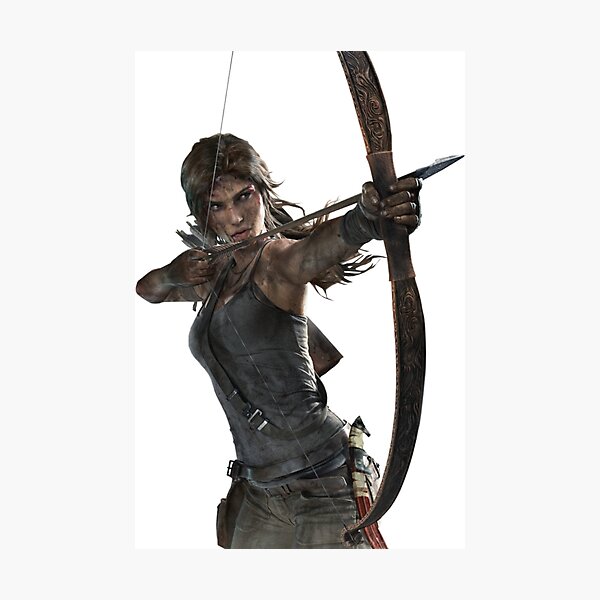 Lara Croft Canvas Tomb Raider Print Lara Croft Arrow Lara Croft