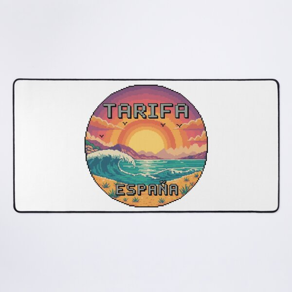 Item preview, Tarifa España Pixel Art Retro Surf Sunset designed and sold by CircinusStore.