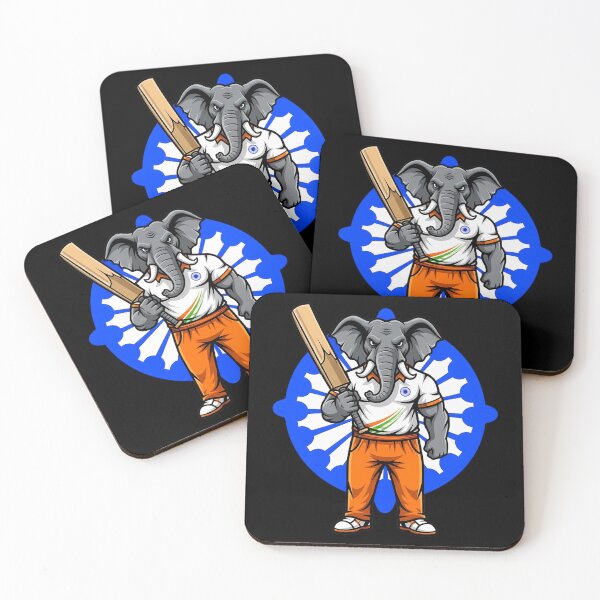 Item preview, Indian Elephant Cricket Player Mascot designed and sold by k3rstman1.