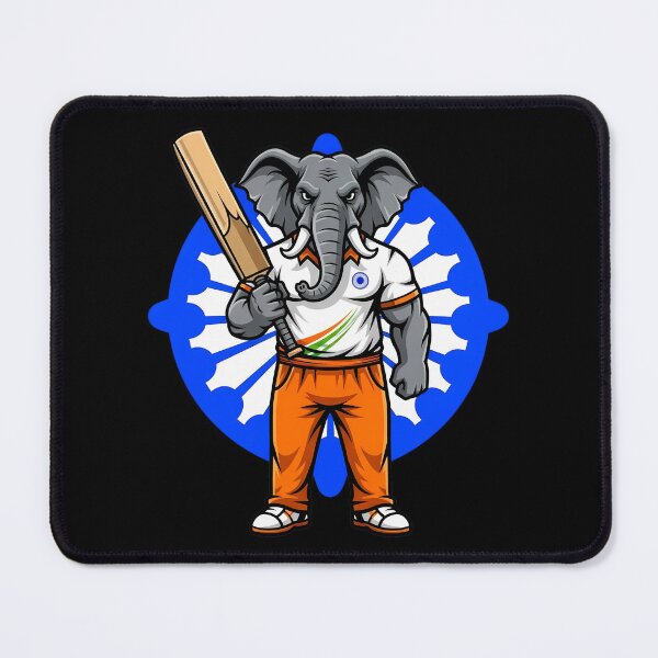Item preview, Indian Elephant Cricket Player Mascot designed and sold by k3rstman1.