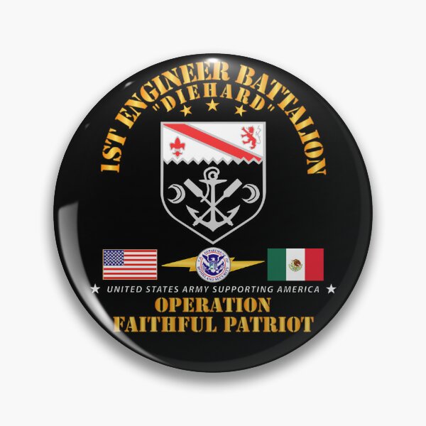 Item preview, Army - 1st Engineer Bn - Operation Faithful Patroit w Homeland designed and sold by Military Insignia Products.