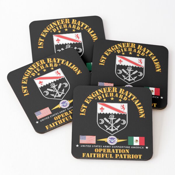 Item preview, Army - 1st Engineer Bn - Operation Faithful Patroit w Homeland designed and sold by Military Insignia Products.