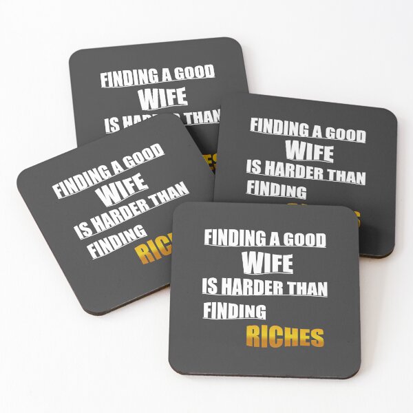 Item preview, Finding a good wife is harder than finding riches designed and sold by godPapa.