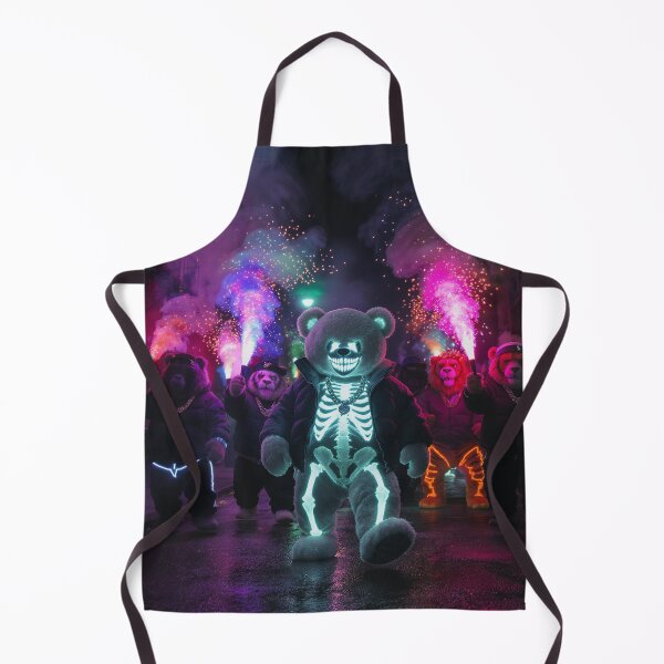 Item preview, Neon Teddy Gang – Futuristic Streetwear Bears in Cyberpunk City Lights designed and sold by PLUSHIWORLDtm.