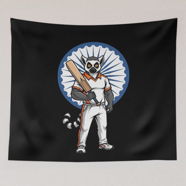 Item preview, Indian Lemur Cricket Mascot Sports Fan designed and sold by k3rstman1.