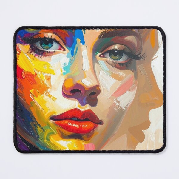 Item preview, Color Face – Abstract portrait in bright tones designed and sold by CanyAbstracts.