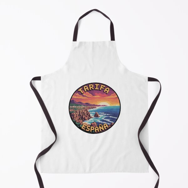 Item preview, Tarifa España Pixel Art Retro Sunset Cliffs designed and sold by CircinusStore.