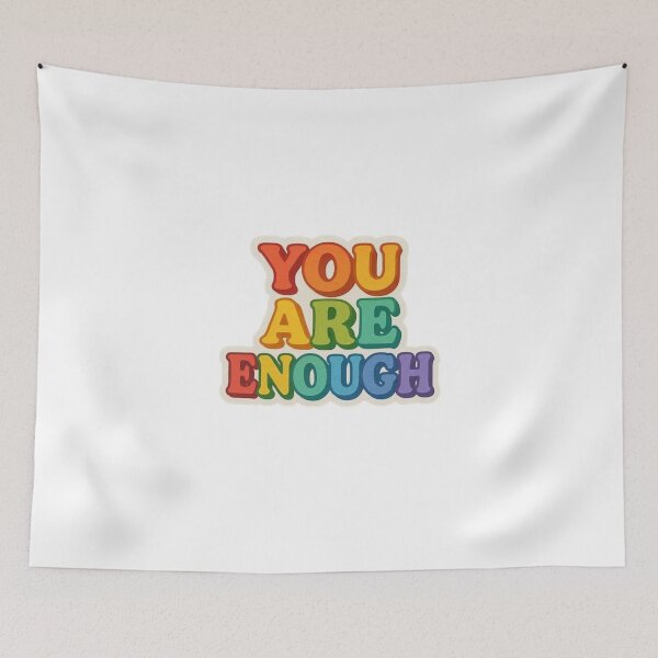 Item preview, You are enough text sticker. designed and sold by Vegasstickers.