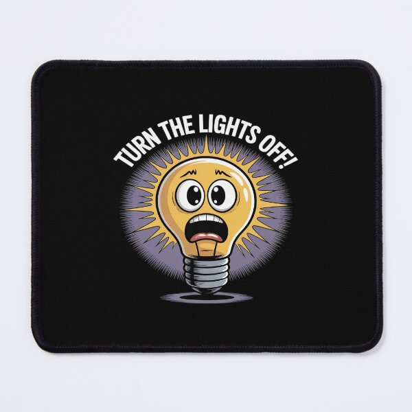 Item preview, Turn the Lights Off Panicked Lightbulb Cartoon Reminder designed and sold by petrichorsworld.