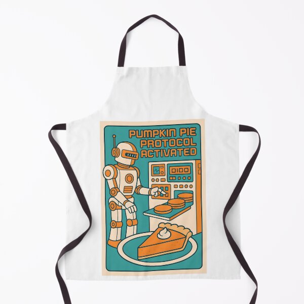 Item preview, Pumpkin Pie Protocol Activated | Retro Robot Thanksgiving Shirt | Funny AI Kitchen Design | Geeky Holiday Gift for Programmers & Pie Lovers designed and sold by R3X .