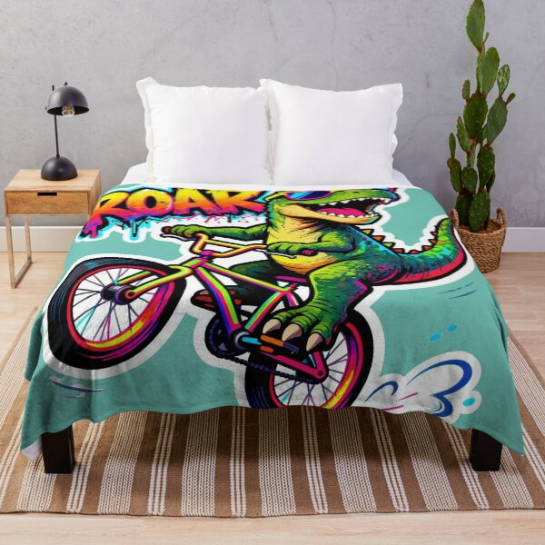Item preview, Neon Dino Bike Roar Sticker, Cool T-Rex Graffiti Art, Colorful Urban Cartoon designed and sold by anandsiva2703.